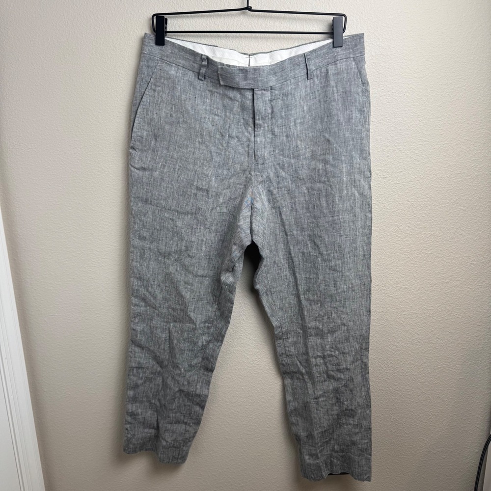 Suitsupply Washington Int. Suit 42S Slim Gray Tollegno 1900 Ice Linen 2-Piece - Picture 6 of 11